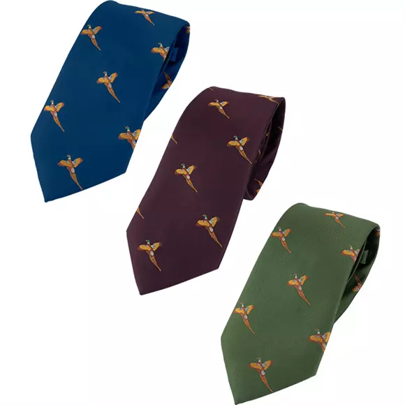 JACK PYKE PHEASANT MOTIF TIE